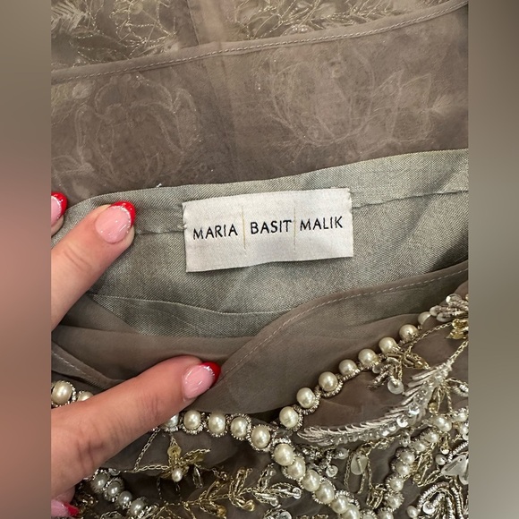 Maria Basit Malik, Pakistan Embellished Luxury Dress Size Small - Picture 2 of 12